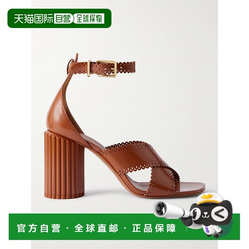 1h可退 潮奢 ZIMMERMANN 女士 Eddie 齿纹皮质凉鞋 5421FF25A1