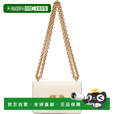 1h可退 潮奢 valentino 华伦天奴 女士 米色 Shiny Calfskin Vain