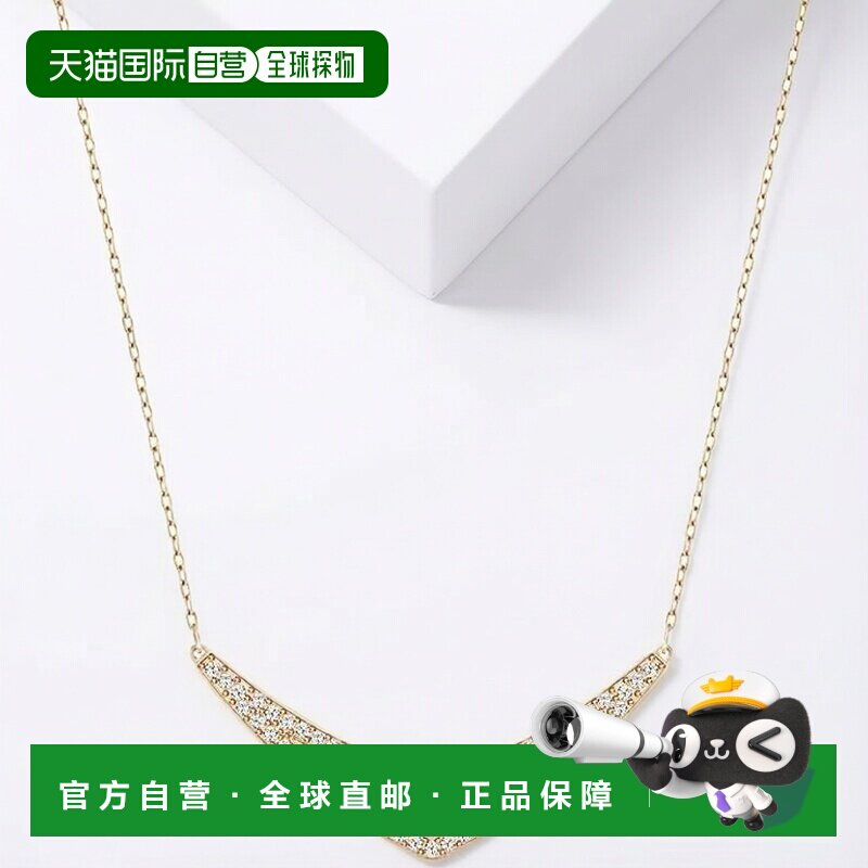 swarovski施华洛世奇双V项链5210287潮流时尚制作精美水晶玫瑰