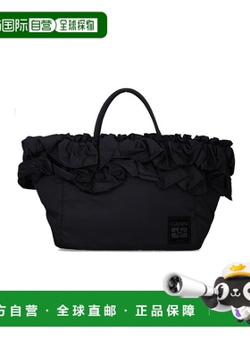 GANNI 女士斜挎包 A71885972099 AW2025 黑色 Shopper bag手提包