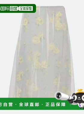 1h可退 潮奢 Acne Studios 艾克妮 女士 花朵网纱中长半身裙 0008