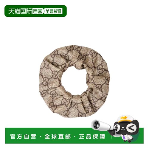 GUCCI 女士围巾 8562753G0019764 AW2025 褐色 GG 发圈