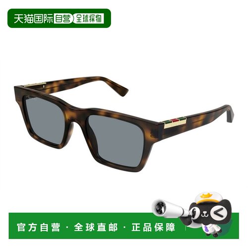 GUCCI 男士眼镜 GG1889S004 SS2025 古驰 棕色矩形框太阳镜配饰