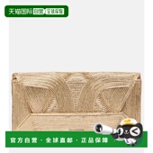 潮奢 AQUAZZURA 女士 1h可退 Vacanza 迷你皮革饰边拉菲草编织手