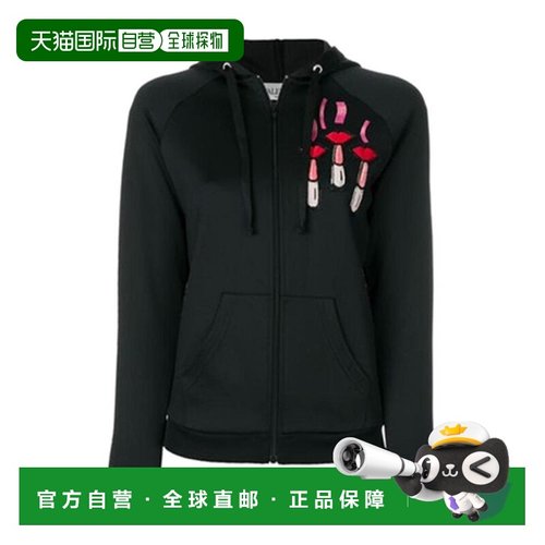 VALENTINO 男士夹克 PB3MF03S3TU0NO SS2024 黑色 拉链连帽休闲夹