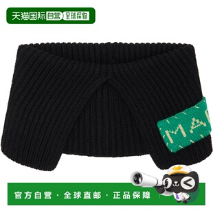 潮奢 Marni 玛尼 男士 黑色 Fisherman Rib Wool 围脖 ACZC0067Q0