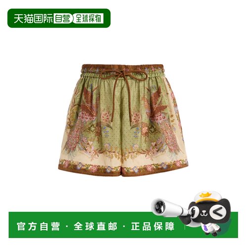 ZIMMERMANN 女士 Indra 真丝短裤 colorful花色 舒适时尚
