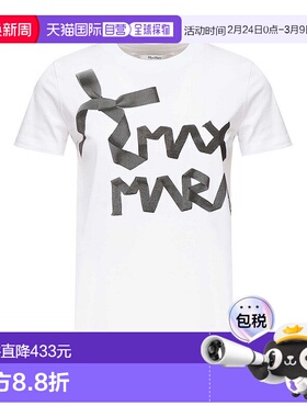 MAX MARA 女士T恤 25219460616E15 AW2025 白色 Football T-Shirt
