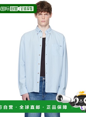 1h可退 潮奢 A.P.C. 男士 蓝色 Mateo Logo 衬衫 COHAHH12599