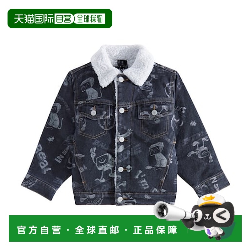 1h可退潮奢 Molo女童 Hiro印花牛仔布夹克童装