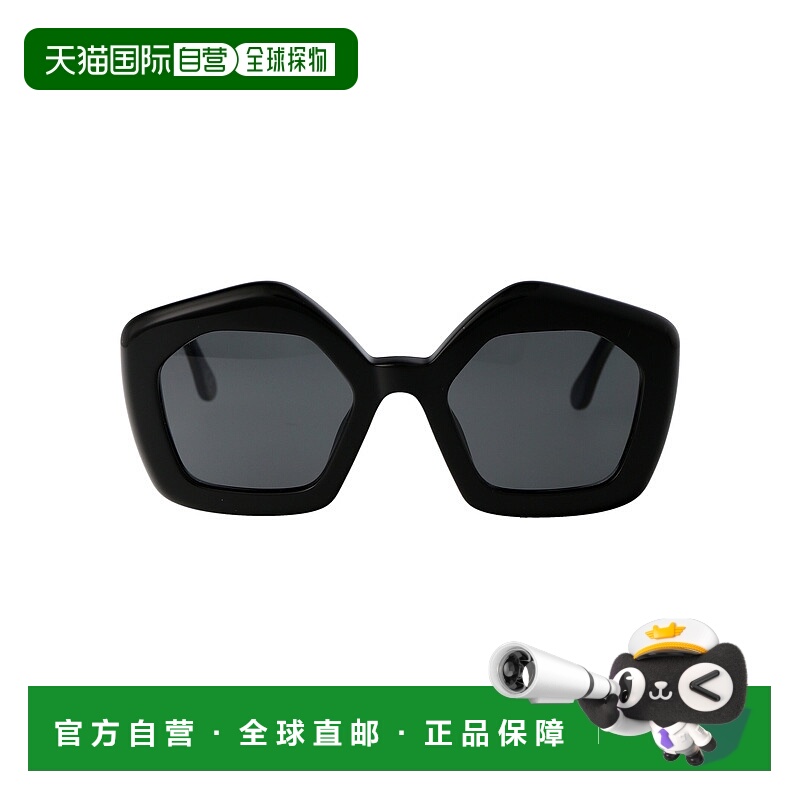 1h可退 潮奢 Marni 玛尼 女士 黑色醋纤太阳眼镜 RQ3BLK