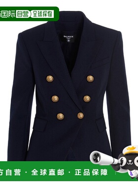 BALMAIN 女士夹克 YF1SG000WB086UC SS2023 黑色 徽标西装外套