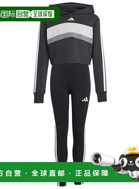 ADIDAS 男童套装 JY0519NERO CO 黑色 TUTA BAMBINA ESSENTIALS T