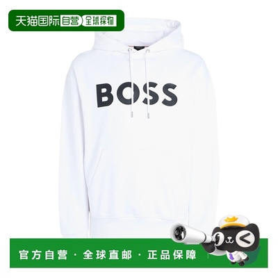 1h可退 潮奢 BOSS 波士 男士 连帽卫衣 white白色 舒适时尚