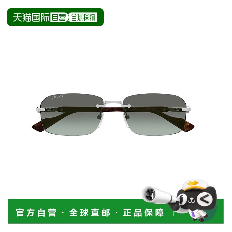 1h可退 GUCCI 男士太阳镜 GG1221S008 SS2025 绿色 GG1221S古驰