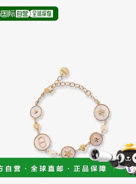 1h可退 潮奢 DIOR 迪奥 女士 D-Luck finish 金属金色手链 B2645W