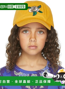 1h可退 潮奢 Mini Rodini 女童 黄色 Rose 儿童棒球帽童装 222651