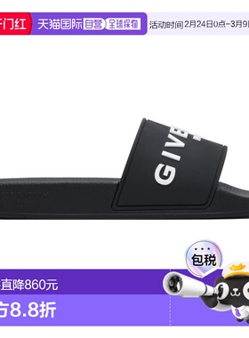 1h可退 潮奢 Givenchy 纪梵希 男士 黑色拖鞋 BH301TH1DB001001BL