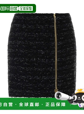BALMAIN 女士半身裙 FF0LBB10KJ160PA AW2025 黑色 Short tweed s