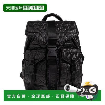 GANNI 女士双肩包 B208000410725099 SS2026 黑色 Quilted backpa
