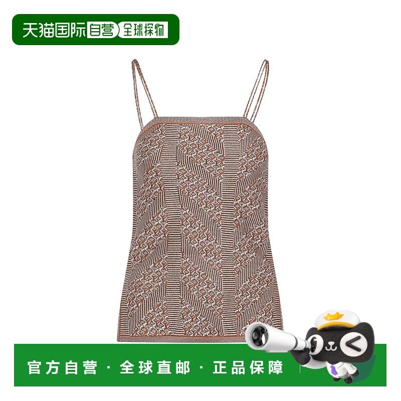 1h可退 VALENTINO 女士背心吊带 6B0KM05Y99E9QEGINGERORANGEGOLD