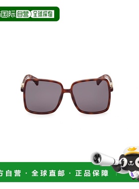 1h可退 MAX MARA 女士太阳镜 MM00645852A52A SS2025 棕色 方框太