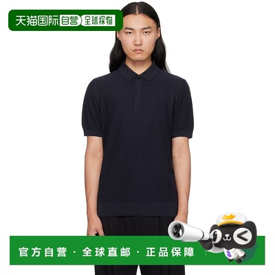 1h可退 潮奢 BOSS 波士 男士 海军蓝 Regular-Fit Knit Polo 衫 5