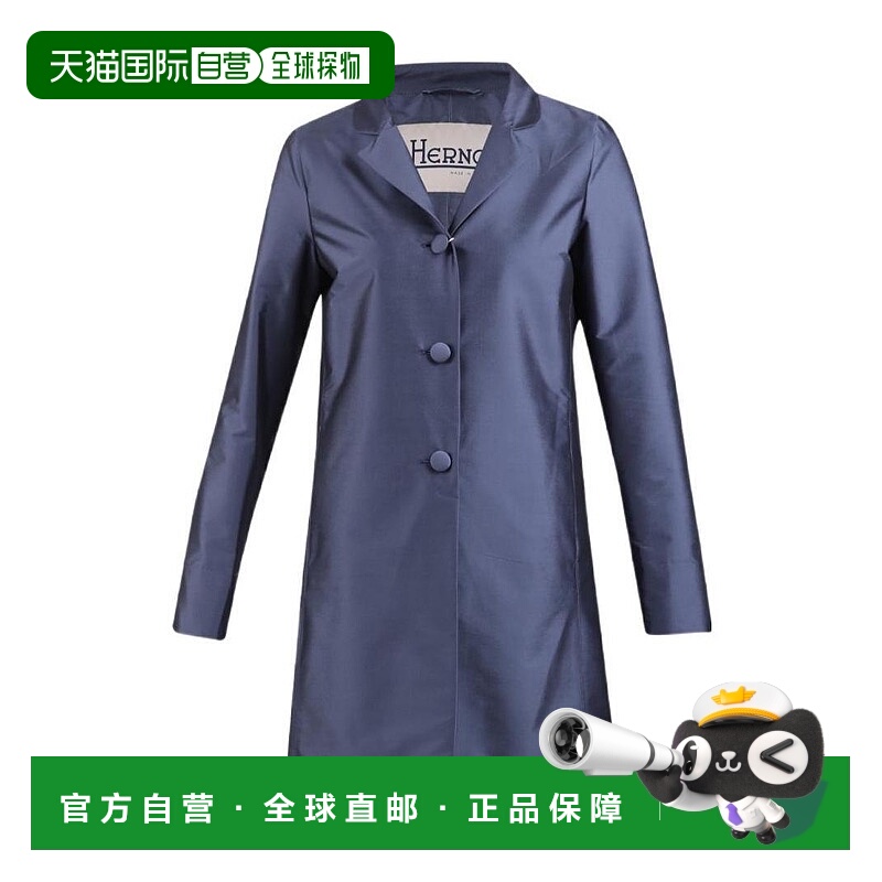 1h可退 HERNO 女士外套 CA0345D13470S9008 SS2020 蓝色 翻领长袖
