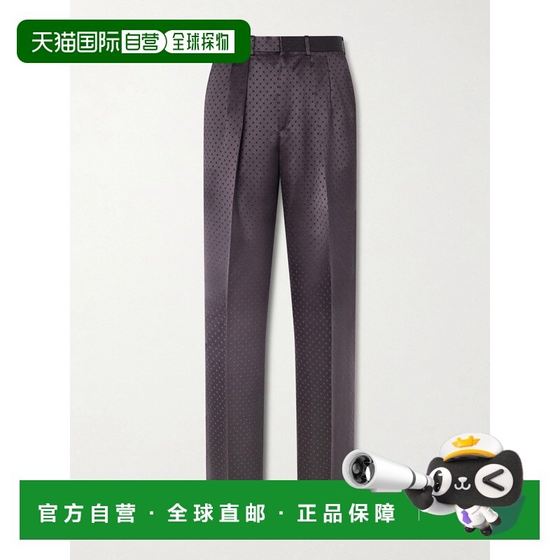 1h可退 潮奢 Tom Ford 汤姆 福特 男士 直筒褶裥波尔卡圆点缎面西,男装,西裤,淘宝优惠券,粉丝福利购,淘宝优惠卷