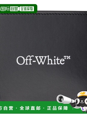 1h可退 潮奢 off-white 男士 黑色 Bookish 钱包 OMNC085C99LEA00