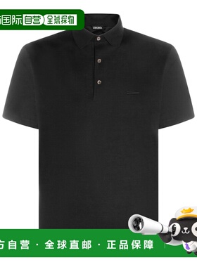 1h可退 潮奢 zegna 杰尼亚 男士 黑色棉质Polo衫 RUH348A3H794K09