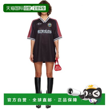 1h可退 潮奢 off-white 女士 黑色 Poly Mesh Soccer 连衣裙 OWDH