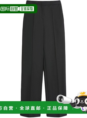 VALENTINO 女士休闲裤 BRB6F08VB0NO CO 黑色 裤脚卷边休闲裤