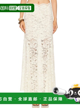 1h可退 潮奢 Rabanne 女士 蕾丝长款半身裙 26PJJU131PA0170