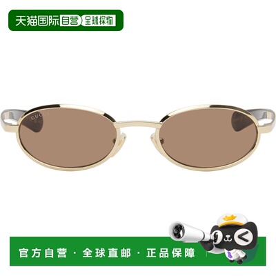 潮奢 Gucci 古驰 女士 金色太阳镜 GG1942S003003GOLD