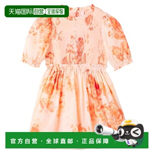 1h可退 潮奢 ZIMMERMANN 女童 Cascadian 花朵抽褶棉质连衣裙童装