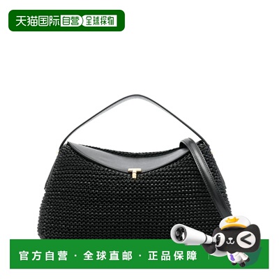 TOTEME 女士单肩包 252WAL961LE0134001 SS2025 黑色编织包手提包
