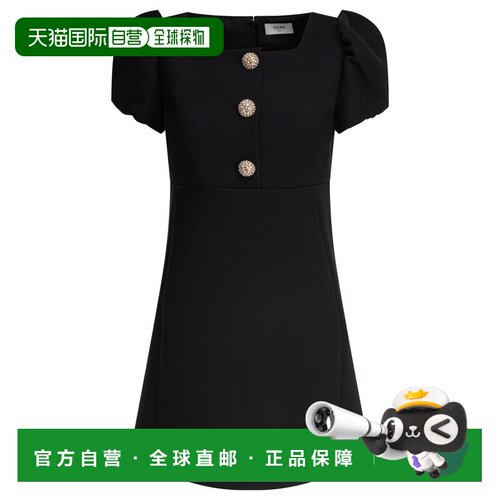 CELINE 女士连衣裙 RR0C3207Z38NO SS2025 黑色 迷你连衣裙