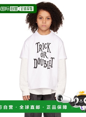 1h可退 潮奢 Doublet 女童 独家发售白色 Trick Or 儿童 T 恤童装