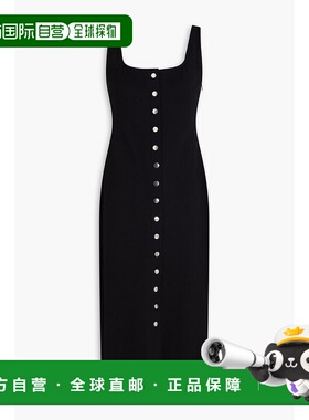 1h可退 潮奢 Staud 女士 Domani 针织中长连衣裙 R24F2134PTBLACK