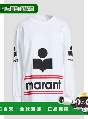 潮奢 ISABEL MARANT 女士 Gianna 印花棉针织上衣 TS0130FAA3N59E