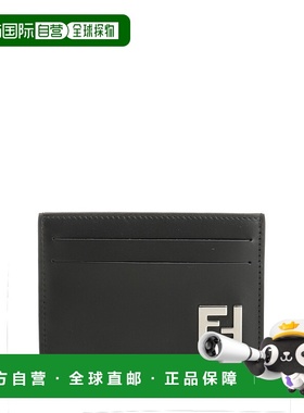 FENDI 男士钱包 7M0371AAIWF0GXN CO 黑色 Flat Card Case卡包