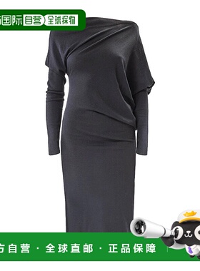 1h可退 MOSCHINO 女士连衣裙 48104010555 AW2025 黑色 Asymmetri