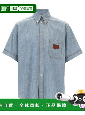 FENDI 男士衬衫 FS1321AUWXF0LQ0 SS2025 蓝色 Light blue chambr