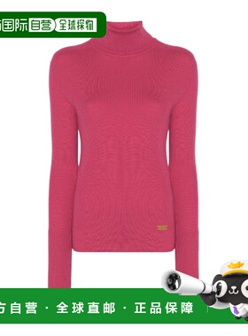 BALMAIN 女士针织毛衣 DF1KH035KE934CB AW2024 粉红色长袖针织衫