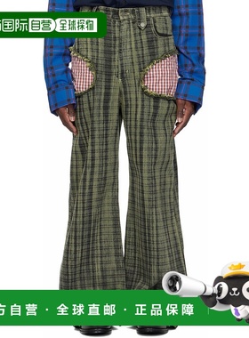 1h可退 潮奢 EGONLAB. 男士 灰色 Openwork 牛仔裤 SS25DN002