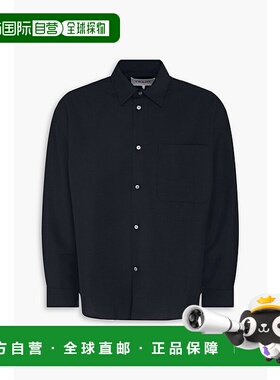 1h可退 潮奢 Frame Denim 男士 羊毛马海毛混纺衬衫 LMSH0459DKNV