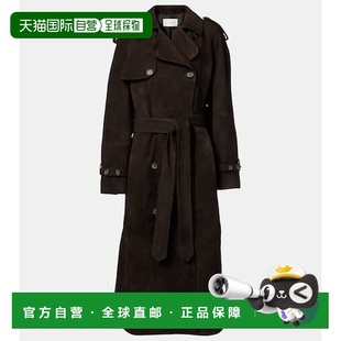 1h可退 潮奢 magda butrym 女士 双排扣绒面革风衣西装