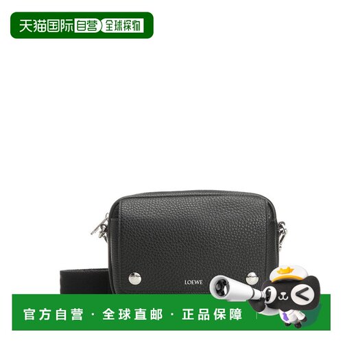 LOEWE 男士单肩包 BANBPCBX011100 CO 黑色 Loewe Pebble Messeng
