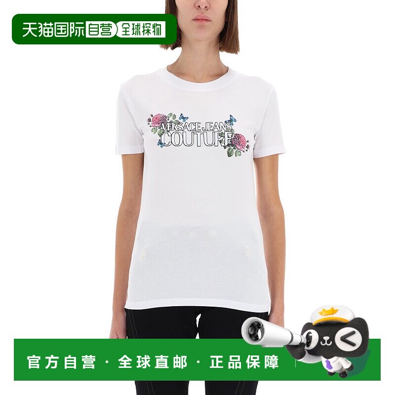 1h可退 潮奢 versace 范思哲 女士 带LogoT恤 79HAHB00CJB01003